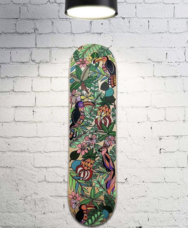 New board " Trois toucans un perroquet"
#Leonarose #art #wallpainting #posca