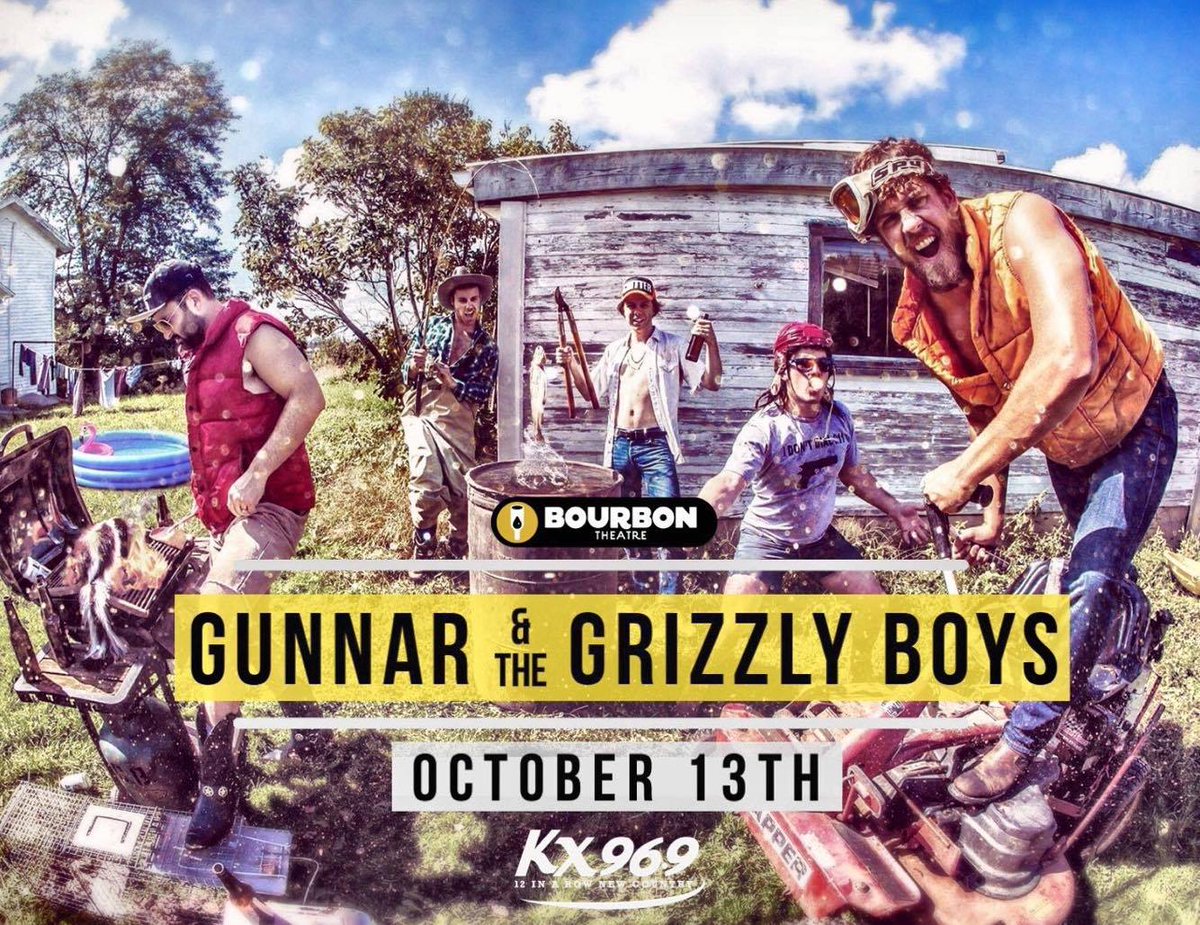 KZKX969's tweet photo. The official lineup for next Friday: @GrizzlyBoys w/ special guests @BuckaRuse &amp; Sack of Lions! @BourbonTheatre https://t.co/CseA0IGKJ4 https://t.co/LSgnTxNgmB