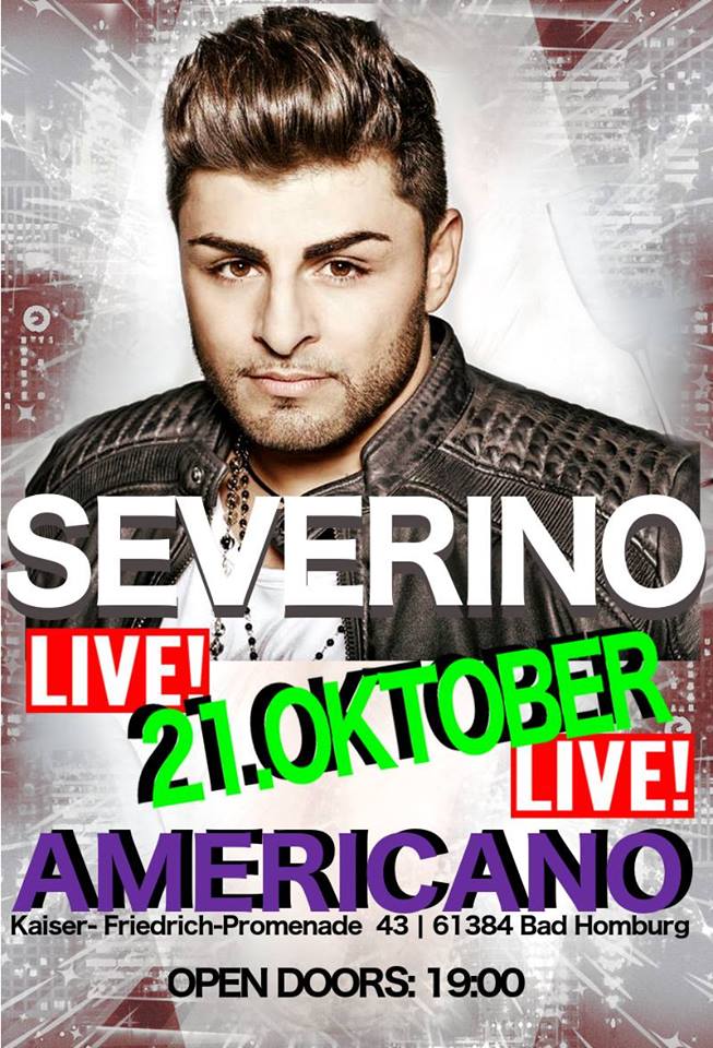 MrsDelphy's tweet image. SEVERINO LIVE Bad Homburg 21. Oktober facebook.com/events/1572287… #severino #music #live #Hessen @antenneFRA #doyouloveme @seeger_severino