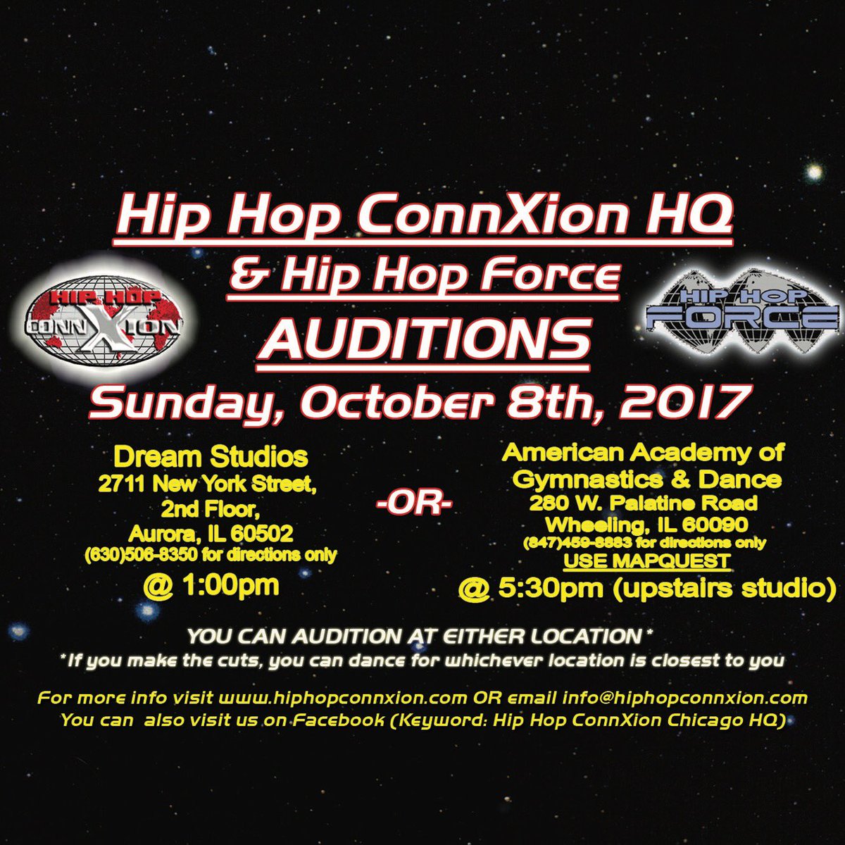 Come out to our fall auditions happening THIS Sunday!! #ConnXion