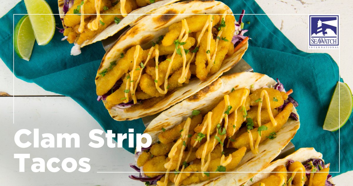 SeaWatchSeafood's tweet photo. Happy #SoftTacoDay! Have you tried this recipe using our Breaded Clam Strips? Yum!! #SeaWatchInt #Recipe #TacoTuesday #NationalSoftTacoDay https://t.co/I4jV21BmtG