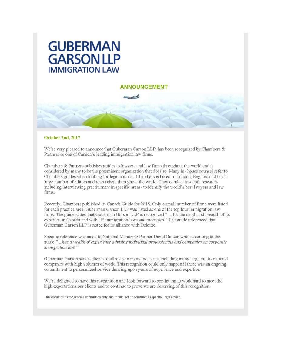 Exciting news!  Thanks <a href="/ChambersGuides/">Chambers and Partners</a> . We appreciate the recognition.