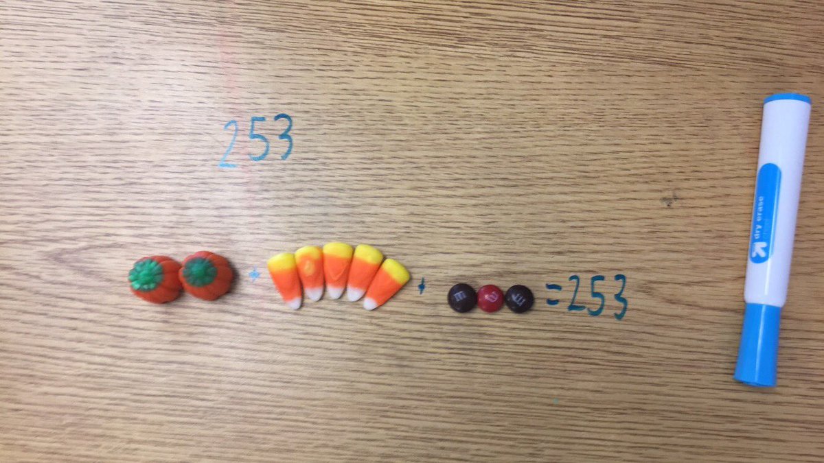 l_newton8's tweet photo. Math with place value blocks is nowhere near as exciting as math with candy!! #HSESgoingplaces https://t.co/vjPPXyjkeU