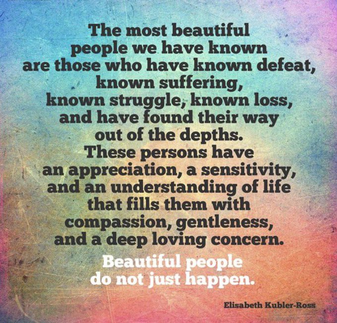 Thanks to the beautiful people for everything you give back to this world. Your compassion in this troubling