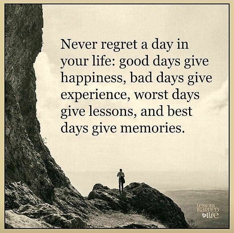 SuccesslifeSam's tweet image. #successweek #39 #Never #regret a day in your life
#learn #everyday
#powerful #words #give #positivevibes
#motivationalquotes #bemore