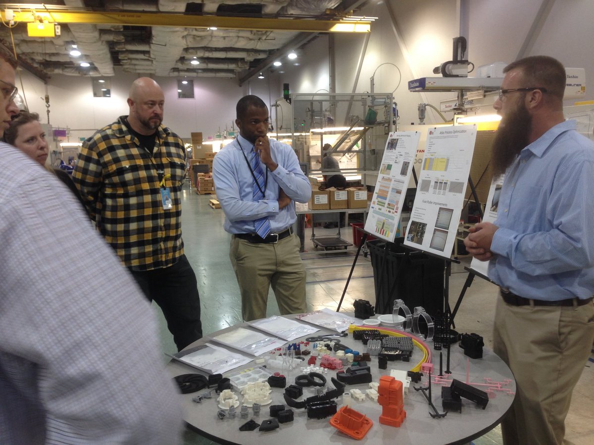 atlasprecision's tweet photo. #AtlasPrecision enjoyed #ManufacturingDay2017 tours w/ #BCS teachers & admin. You're a fun, inquisitive bunch who clearly love your students https://t.co/X8cIBiSyyb
