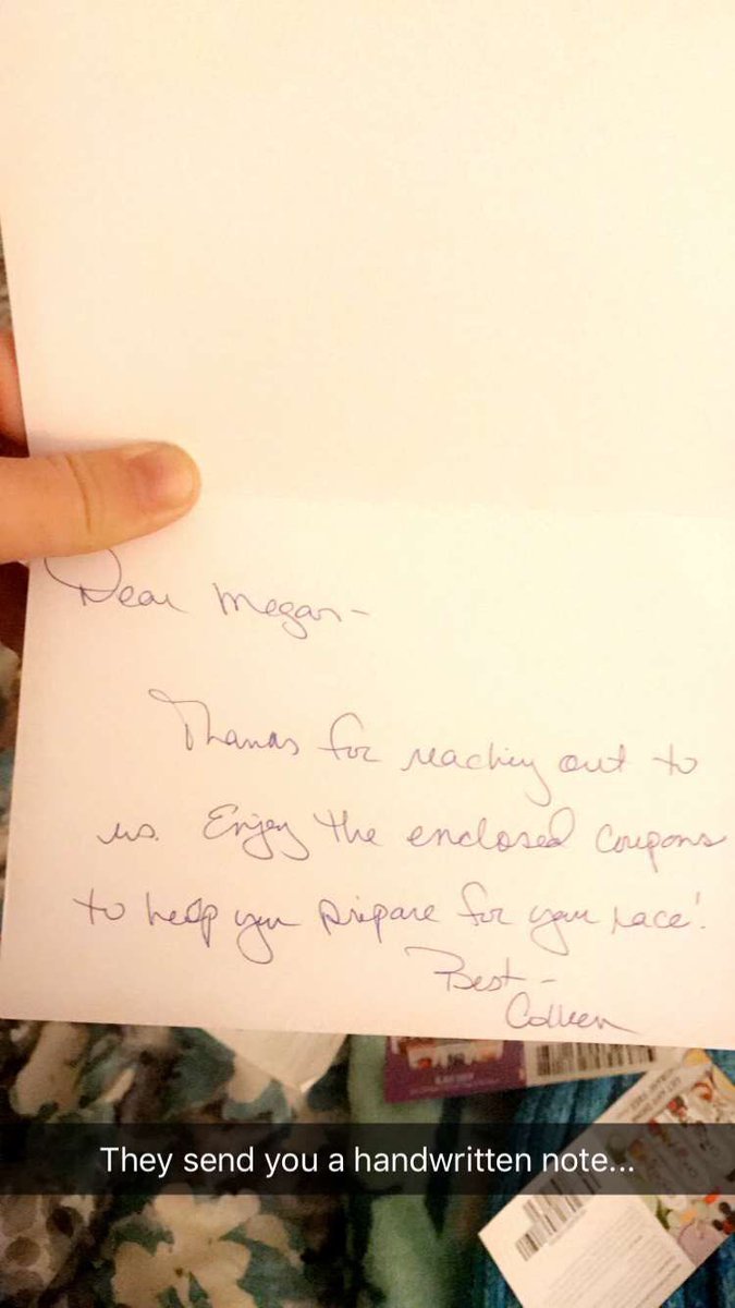 MeganEMusic_'s tweet photo. When you reach out to @Chobani to sponsor your #Marathon in the @bostonmarathon because you like yogurt and they send you $30 in gift slips! https://t.co/WP4yUBhPn1