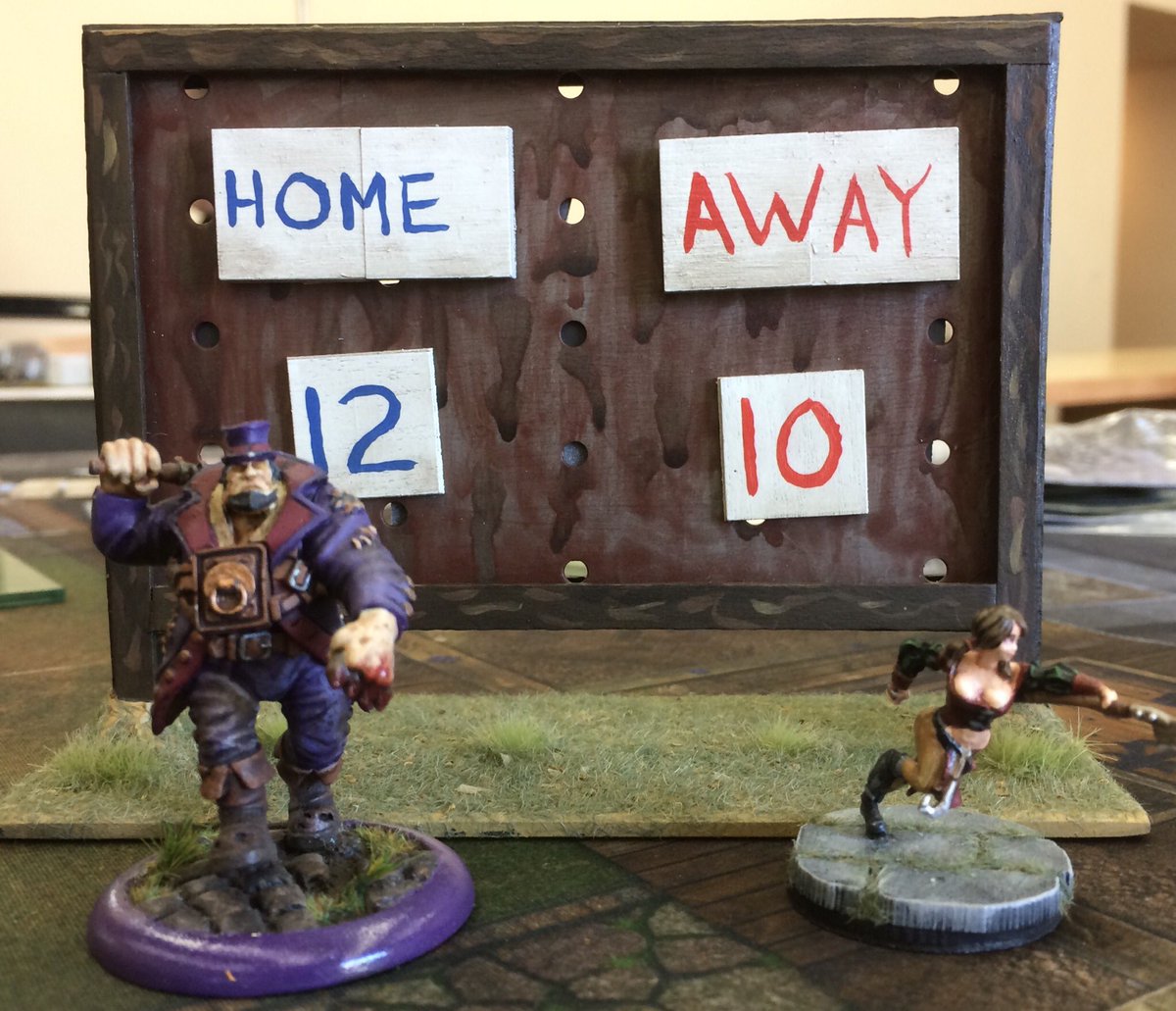 TableTopDave's tweet image. My Butchers lost to Reagan’s Union. Fun game! @AtEaseGames @GuildBall