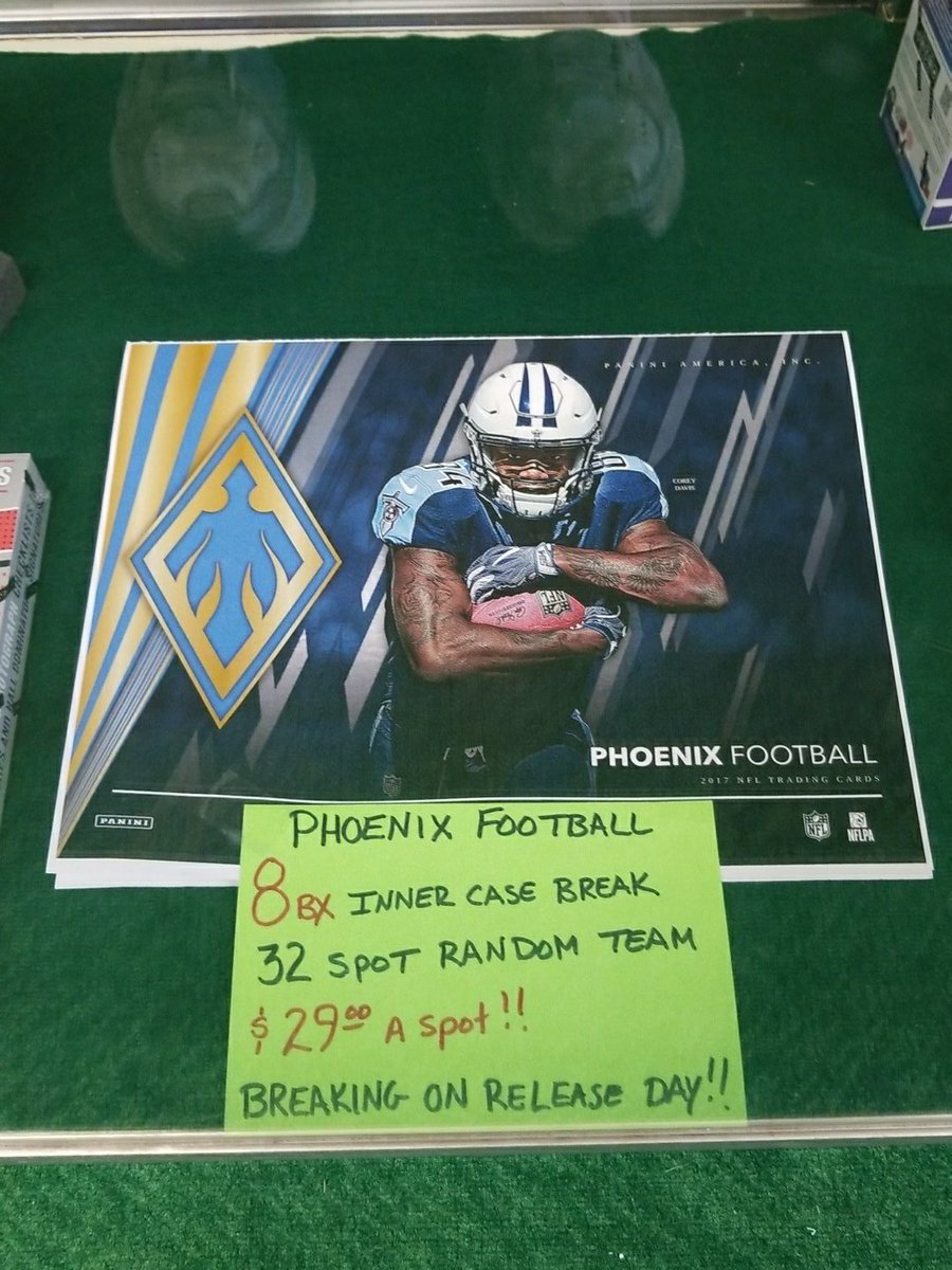 OvertimeCards's tweet photo. Phoenix football will break on release day! If you buy into the break you will receive a free panini POD Pack with your shipment! https://t.co/qohmsQGUlk