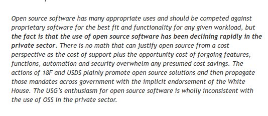 OpenSourceOrg's tweet image. &quot;@Oracle&apos;s submission on IT modernization&quot; to the #WhiteHosue (itmodernization.cio.gov) includes, attached...
#opensource #OSS #FOSS #FLOSS