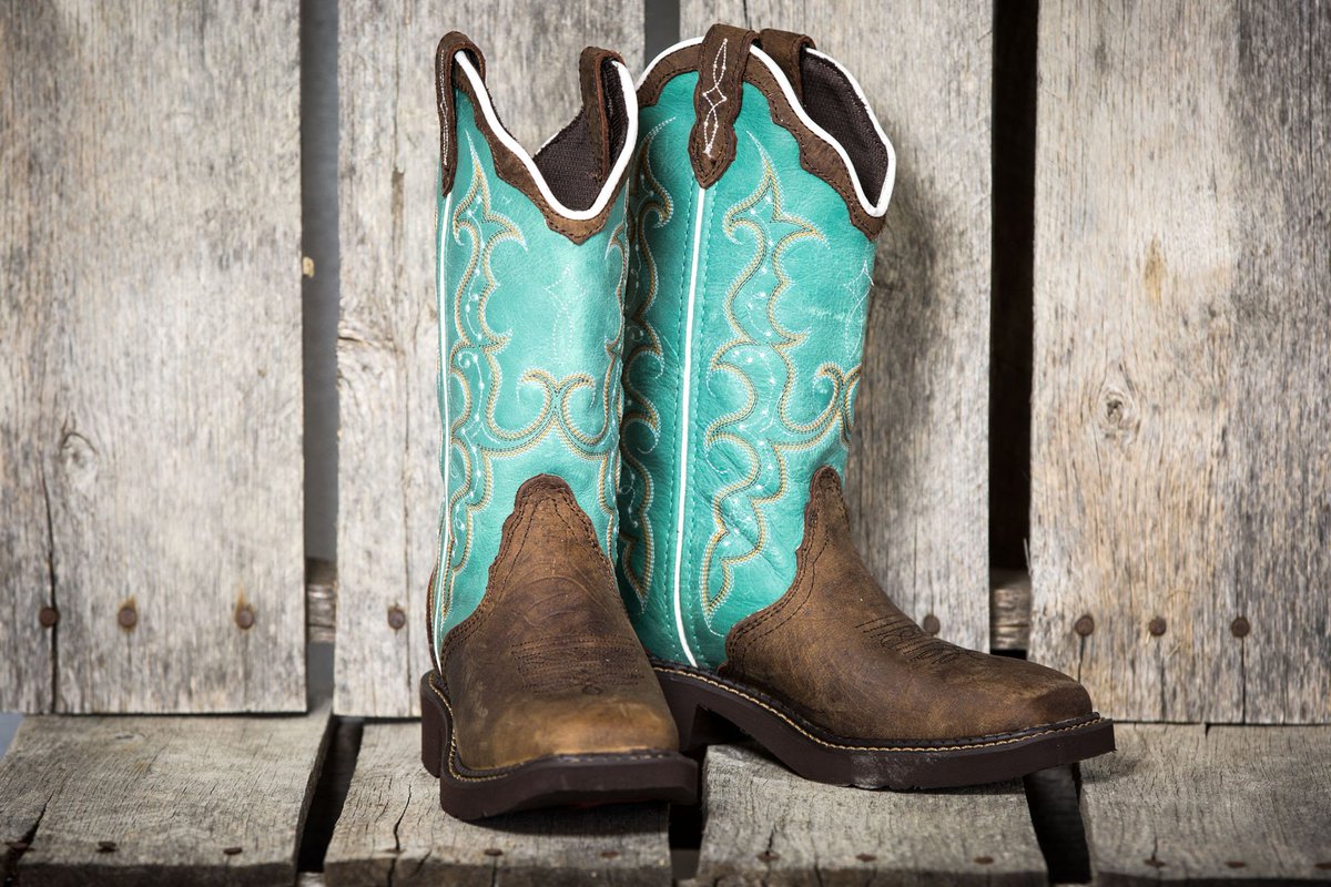 justin turquoise boots