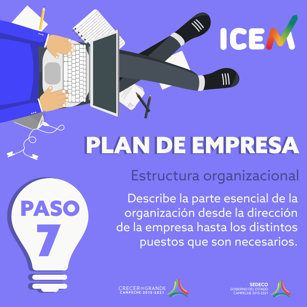 ICEM_Campeche's tweet photo. En el #Paso7 del #PlandeEmpresas define los puestos y funciones que habrá dentro de tu empresa. https://t.co/1hNYYhbjf4