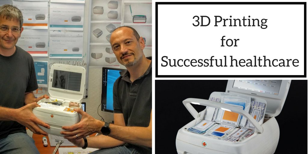 sculpteo's tweet photo. The first #AidKit upgraded #prototype thanks to #3DPrinting #TechForGood #BetterHealthcare @ram_fish CEO of @19_labs https://t.co/2JE1hsaDYB https://t.co/rcHnmpzTt4