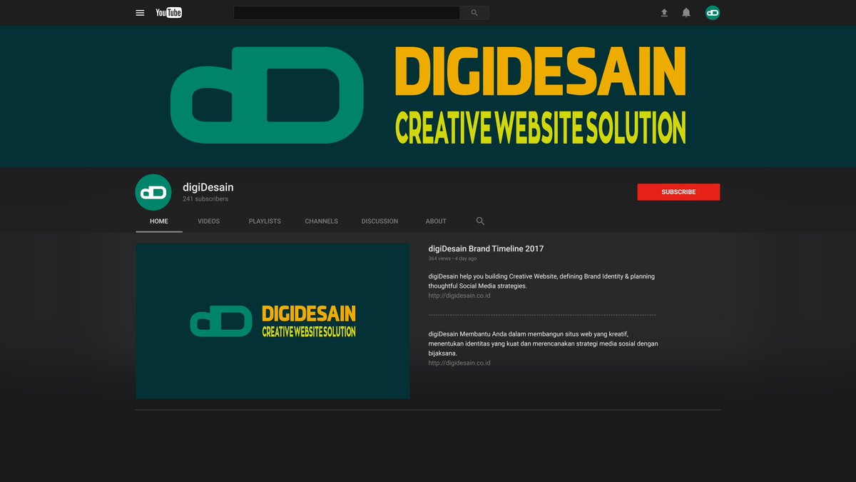 Visit and Subscibe our YouTube channel at
youtube.com/c/digiDesain