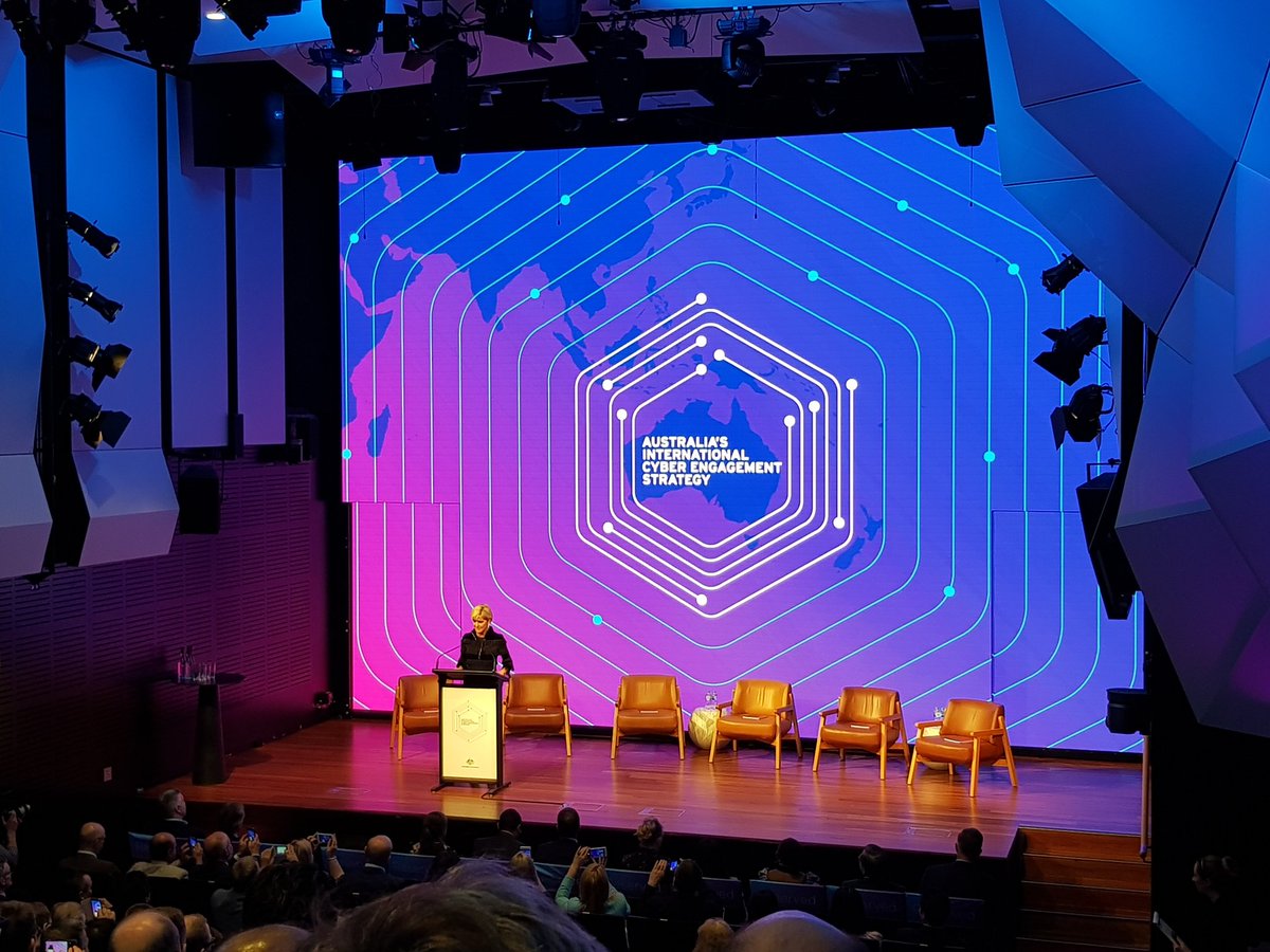 anitabaccam's tweet photo. "Boundaries are always being tested"

@JulieBishopMP launching Australia's International Cyber Engagement Strategy today. #AusCyberAffairs https://t.co/2ai4Atcv3k