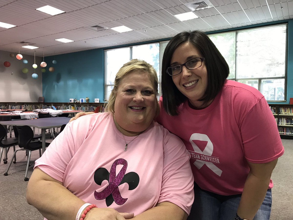 LoveWagSpeech's tweet photo. Thankful to be able to be a part of supporting another teacher. #TeamSchweizer #bakerbears #journeytoawe #curedat #PinkOut https://t.co/piio9Qjnv7