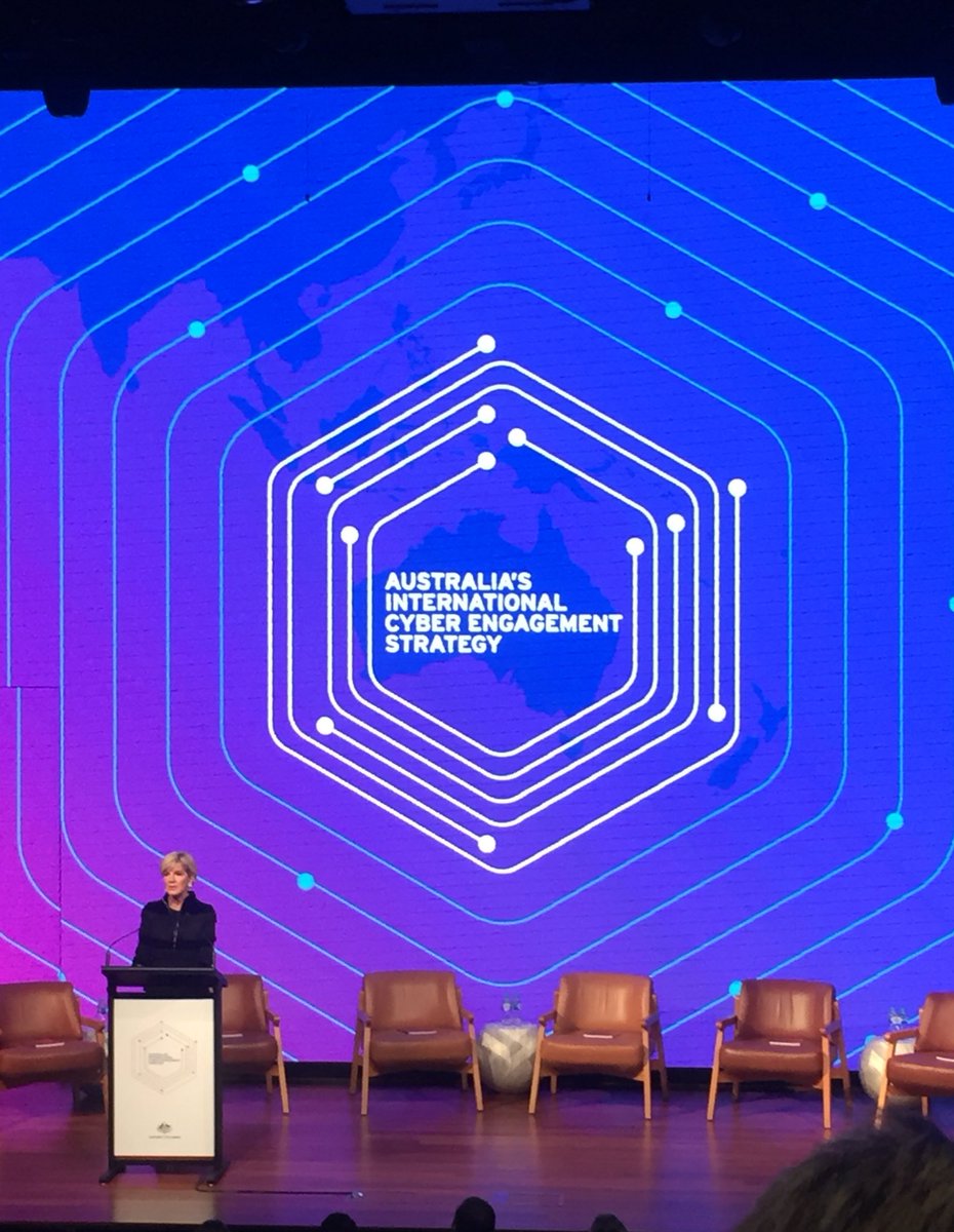 An open, free and secure internet drives econ growth, enhances national security and international stability @JulieBishopMP #AusCyberAffairs