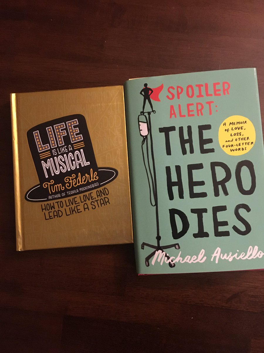 Reading @MichaelAusiello book while having stage 4 cancer is a great read but tough. Thankfully now I have <a href="/TimFederle/">Tim Federle</a> book as a balance.