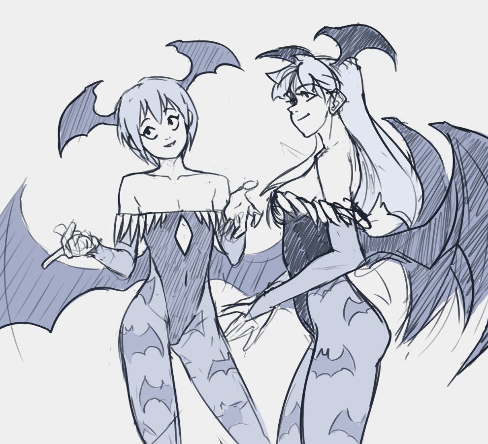 some appropriately timed darkstalkers sketches 