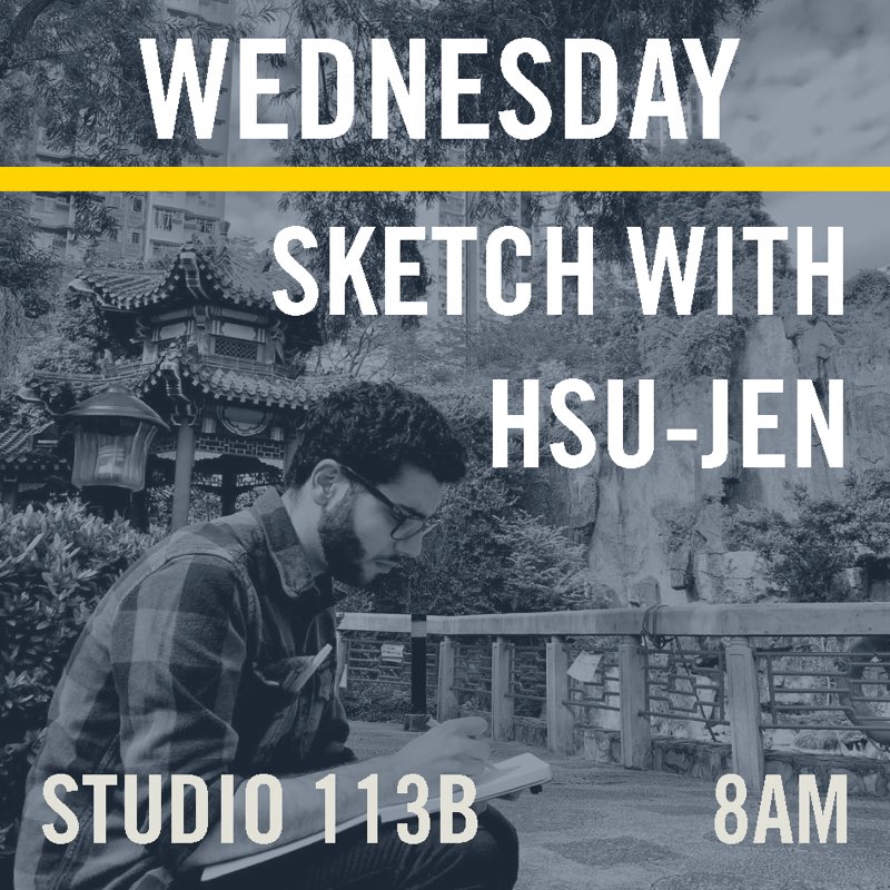 SCADAIAS's tweet image. Don’t forget Sketching with Hsu-Jen tomorrow. In collaboration with his interior design students you will walk around Savannah