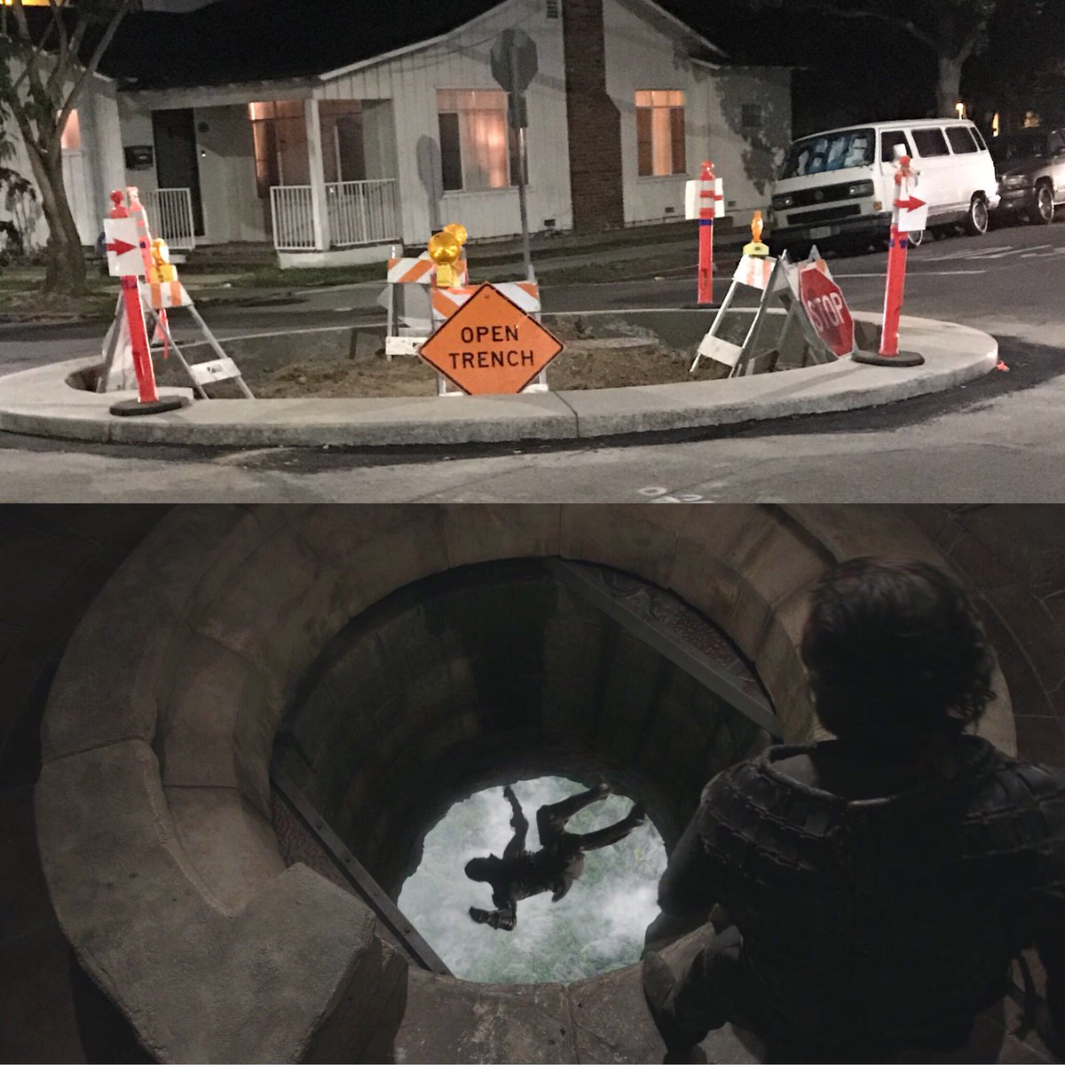 Looks like we’re getting one of those Moon Doors from #GOT on our street.