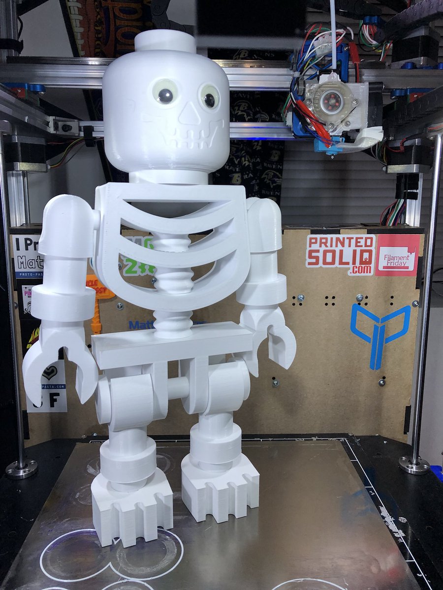 MCHRISP1's tweet photo. My #LegoSkeleton is done #3DPrinting! Printed in @ColorFabb PETG from @PrintedSolid at their recommendation for a durable outdoor print! https://t.co/f2ahBF0QbJ