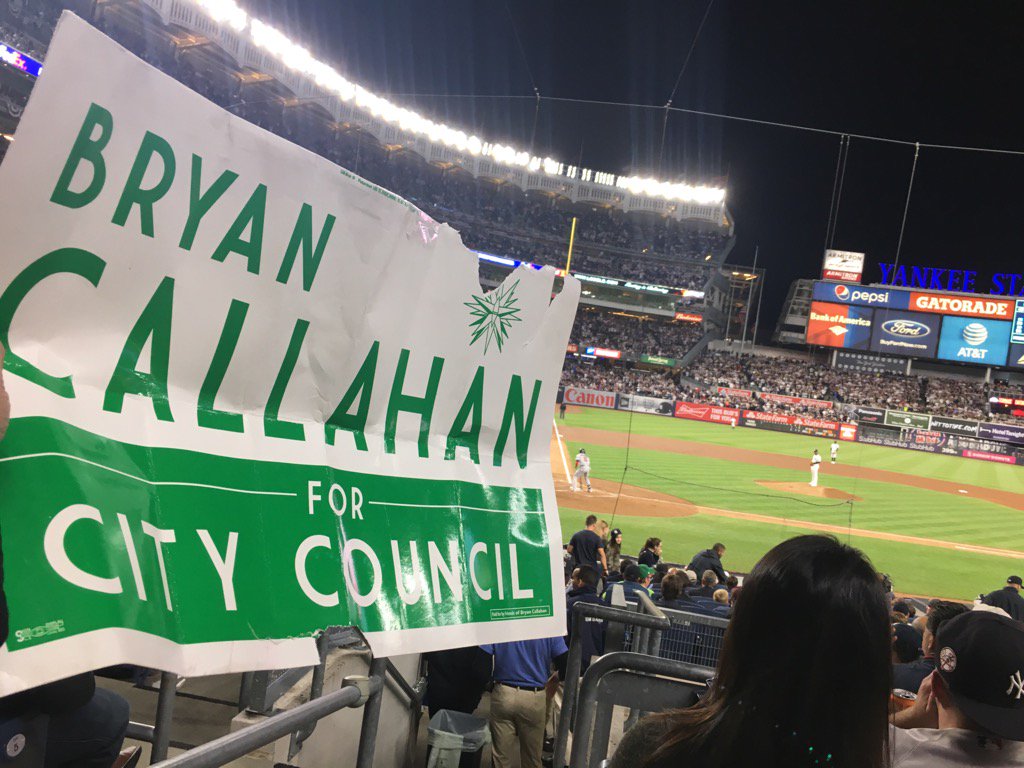 I had a Council meeting tonight and couldn't join my group of friends at Yankee stadium ... they just made my day !!