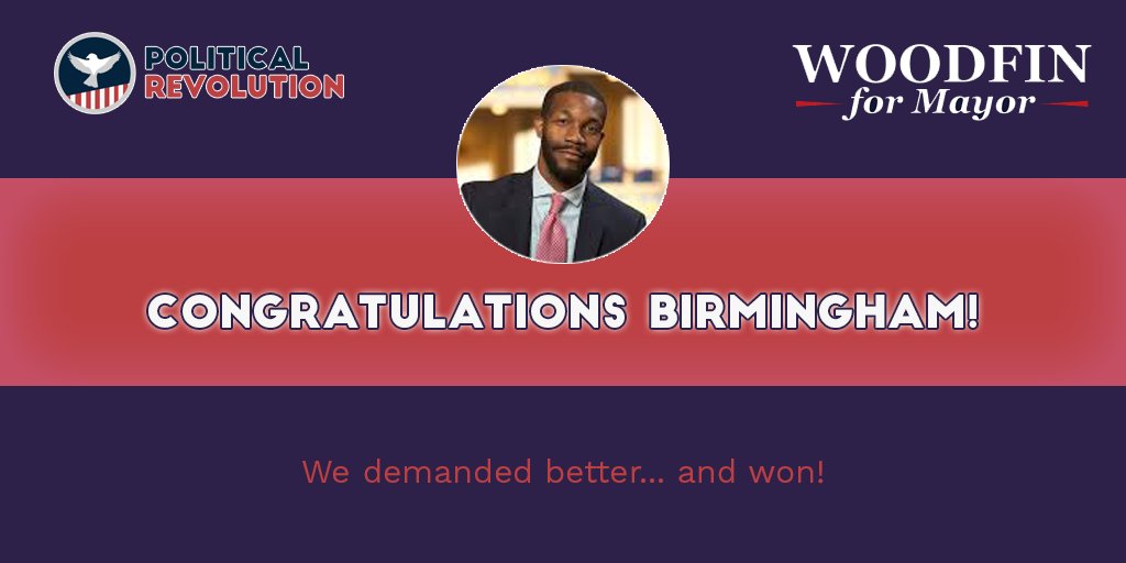 OurPoliticalRev's tweet photo. We feel confident saying @WoodfinForBham has won! He's currently leading William Bell by around 5,000 votes! #woodfinforthewin #Birmingham https://t.co/ZiaZ11k2sR