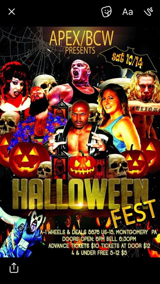TheJTFunk's tweet photo. October becomes #Funk-Tober 

WXS C4 10/07 -Allentown, PA

APEX 10/14 - Montgomery, PA

PPW 10/21 - Hazleton, PA

BCW - 10/28 Baltimore, MD https://t.co/gtpDEmxYYe