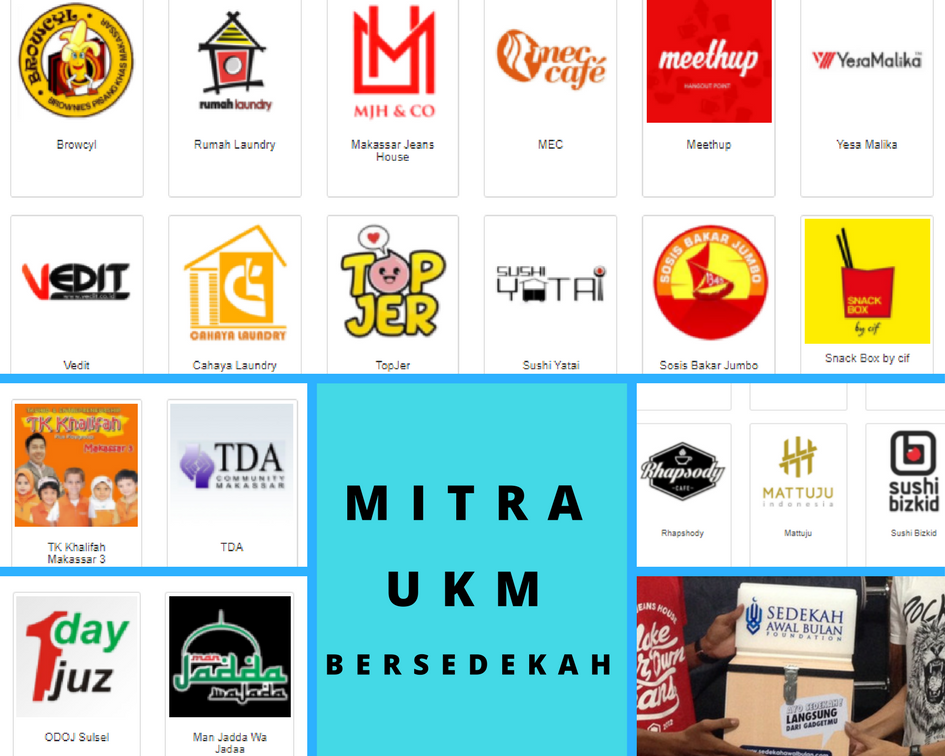 Bagi kalian yang mempunyai Mitra UKM , yuk bersedekah dengan mitra kita bersama Yayasan Sedekah Awal dan Ciptakan mitra UKM dalam sedekah :)
