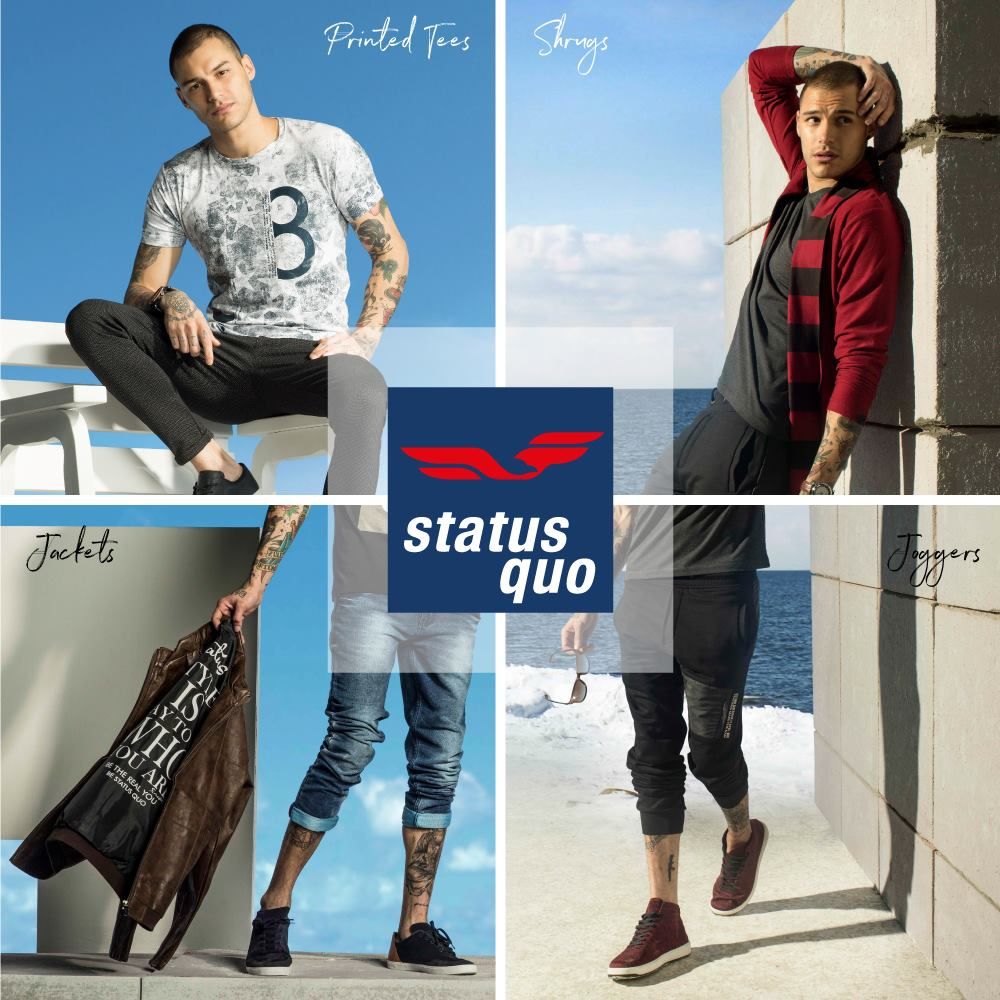 StatusQuoIndia's tweet photo. Get Ready for Festive Season!

Hit this #Knitember season with Printed Tees, Jackets, Shrugs &amp; Joggers for men.
https://t.co/A1p6COLuLt https://t.co/aBDcaMpD21