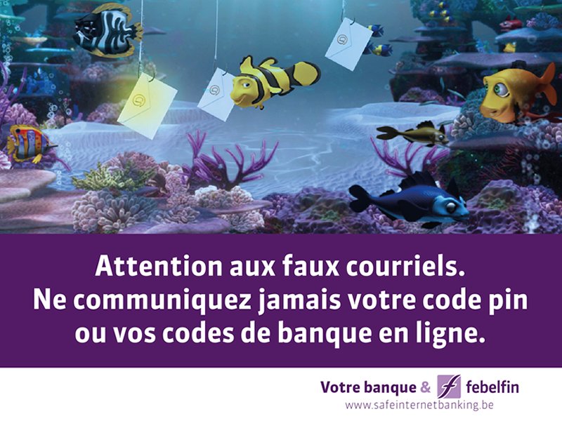 La nouvelle campagne <a href="/Febelfin/">Febelfin</a> met en garde contre le phishing. 1 conseil : ne communiquez jamais vos codes. febelfin.be/fr/la-nouvelle…