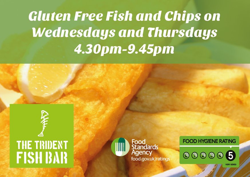 TridentFishBar's tweet photo. #GlutenFree #FishAndChips on Wednesdays and Thursdays!
We are away until the 25th October
Our next #GlutenFree day will be the 26th October https://t.co/I0qoWwv9Ww