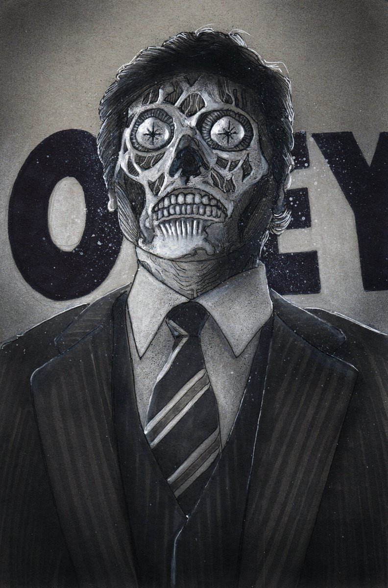 🎃 Day 3: THEY LIVE

Original 6x9 watercolor, ink and copic marker on gray tone paper is available at devinfrancisco.bigcartel.com

#art #painting #drawing #ink #watercolor #copic #gellyroll #fanart #illustration #dailyillustration #dailysketch #dailydrawing #sketch #october