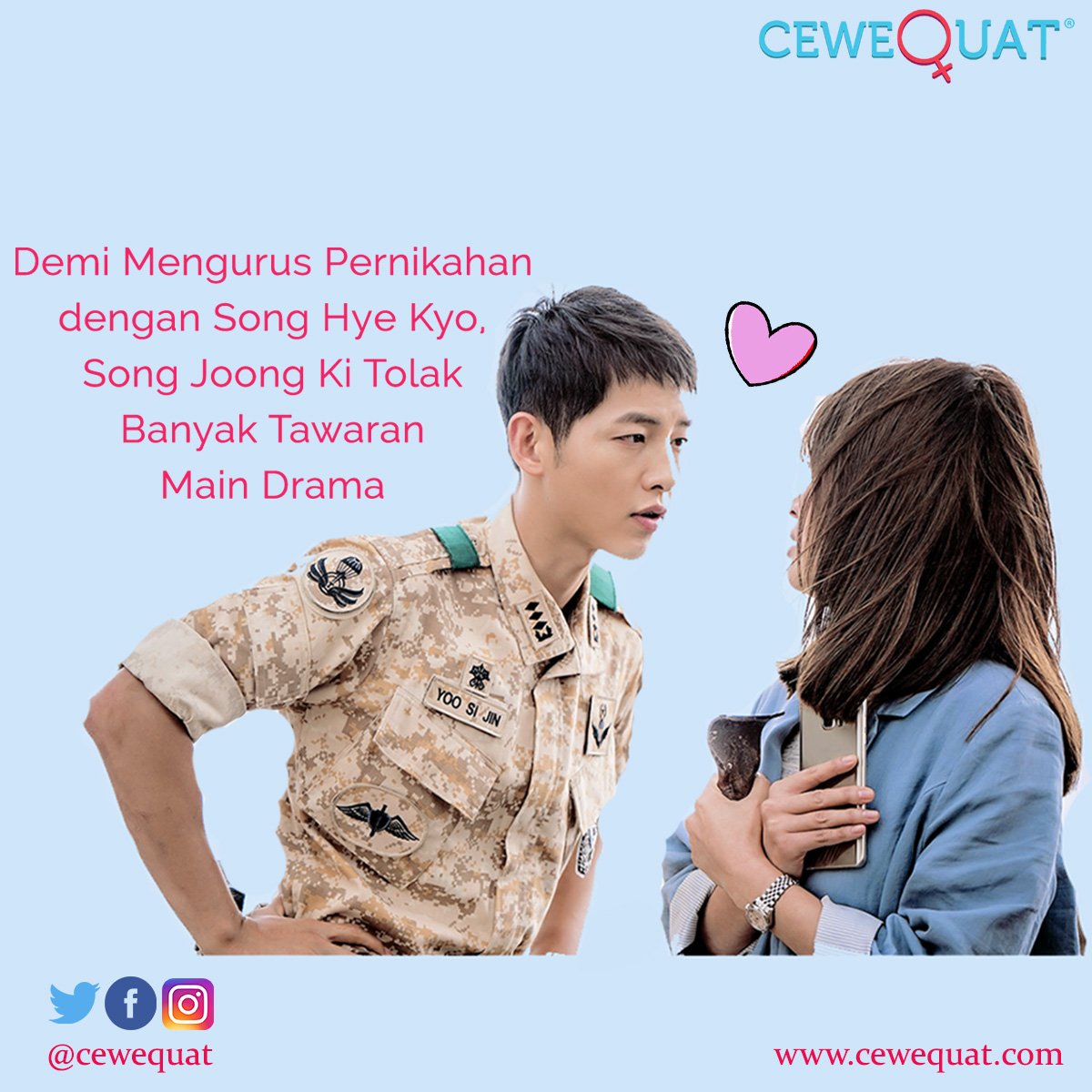 Ahh siapa sih yang nggak "baper" sama pasangan #Descendantofthesun ini.. :(
Menurut kalian, mereka cinta sejati gak ya?😳