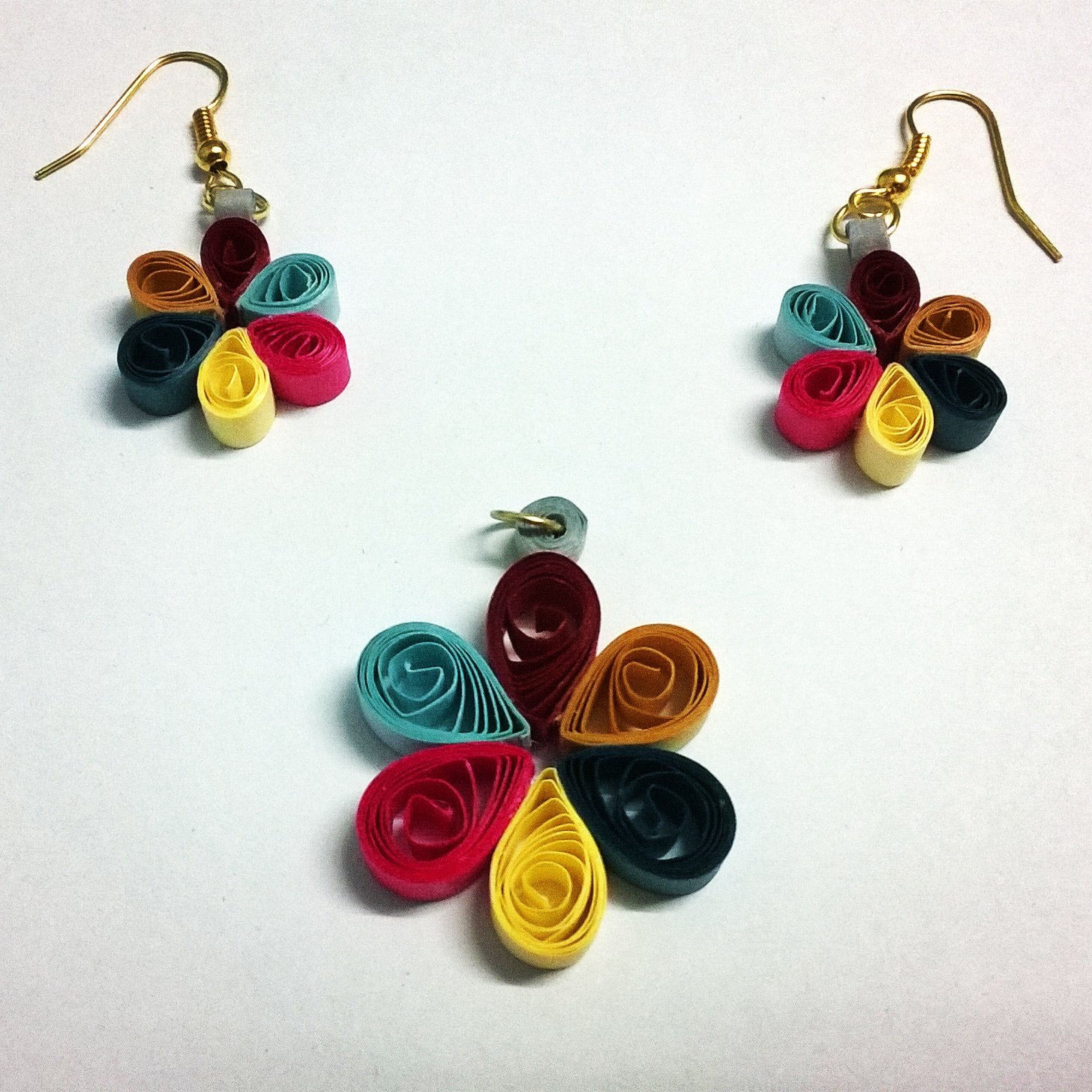 Quilling Earrings Pink Leaves –Wear Unique Art For Any Occasions