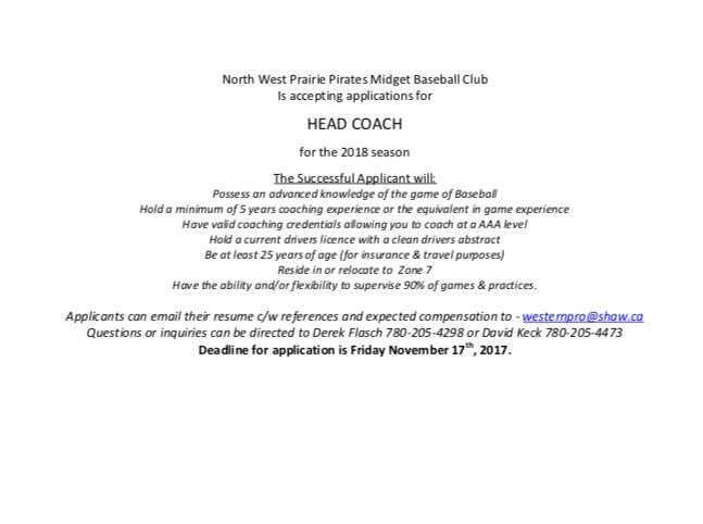 NWPP are accepting applications for the upcoming season.