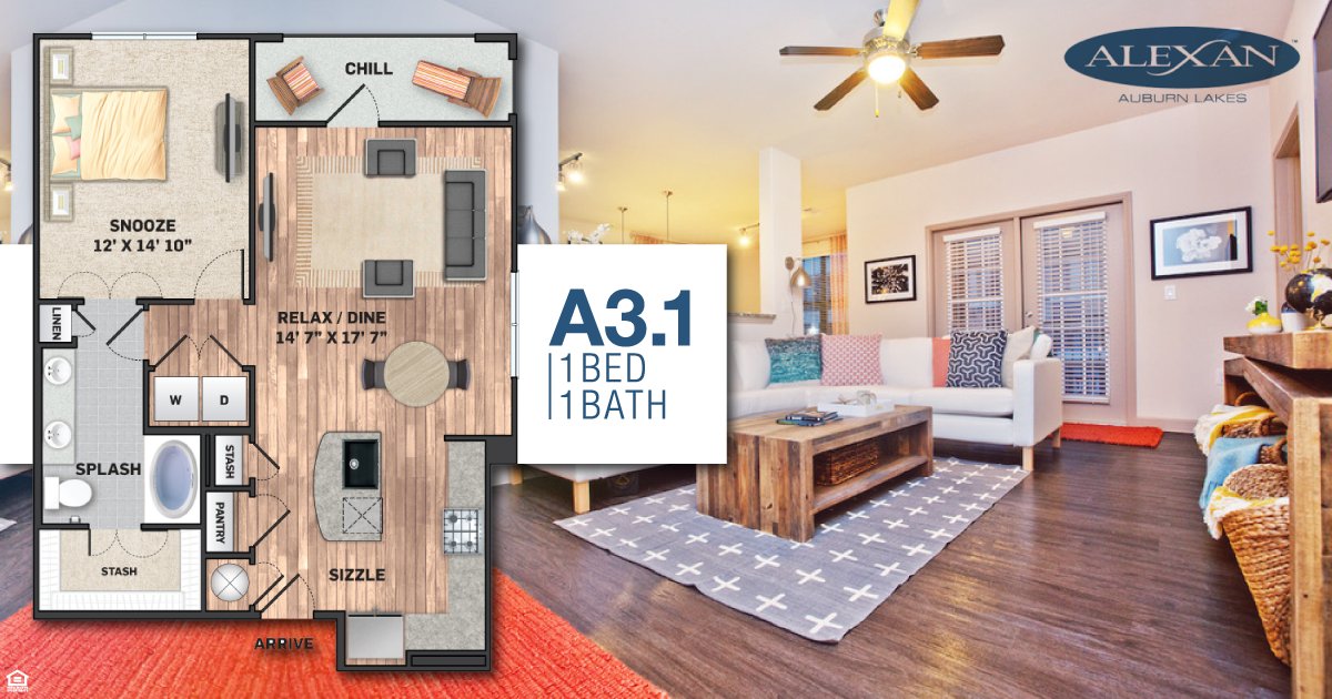 AlexanAuburn's tweet photo. Come view the A3.1 #1bed1bath #luxuryapartment home at #AlexanAuburnLakes today! https://t.co/dOIWWpL7x8 #ApartmentsinSpringTX #Houston https://t.co/QlNqoUUdEz
