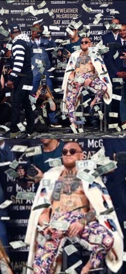 mmacomedypage's tweet photo. I get you’re trying to insult the man but you also just gave him the most baller pic of all time. @TheNotoriousMMA @John_Kavanagh #macmoney https://t.co/Oj7ySDN8P2