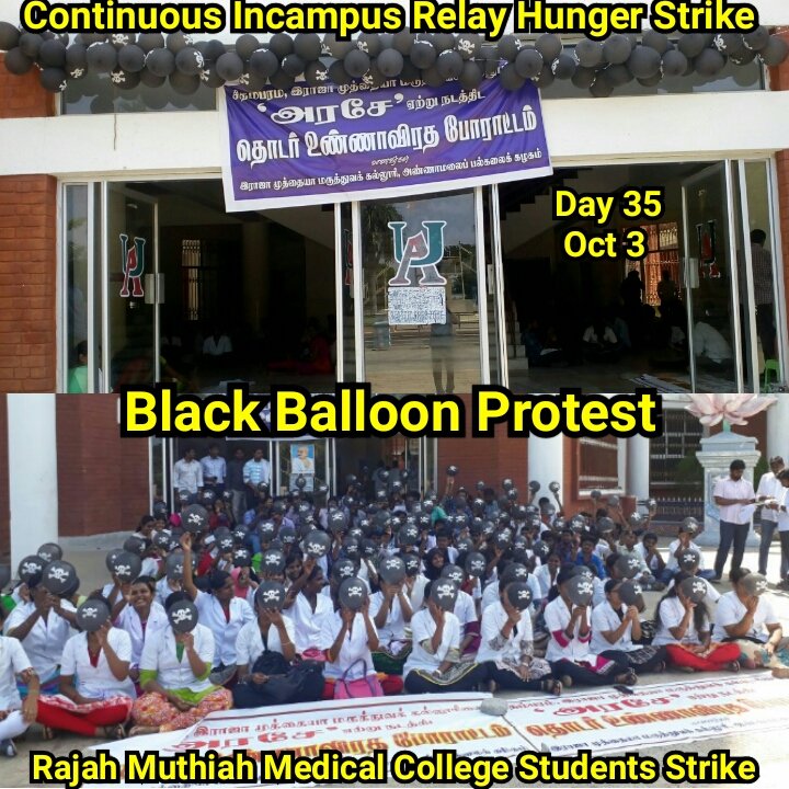 StrikeRmmc's tweet photo. Trapping the bad air around in balloons! 
#RMMCStrike #SOS
@CMOTamilNadu @PMOIndia @narendramodi @AIADMKOfficial @jayatvdottv https://t.co/vqWt3XxwJY
