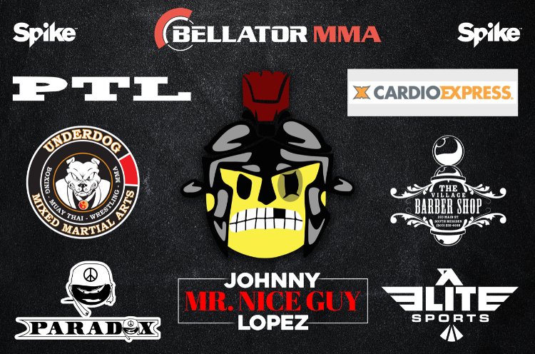 johnnylopezmma's tweet photo. Big shout out to all my sponsors!  #bellator185 #elitesports #ptl #villagebarbershop #cardioexpress #paradoxbx #underdogmma #flyweightbattle https://t.co/XO6uEMt180