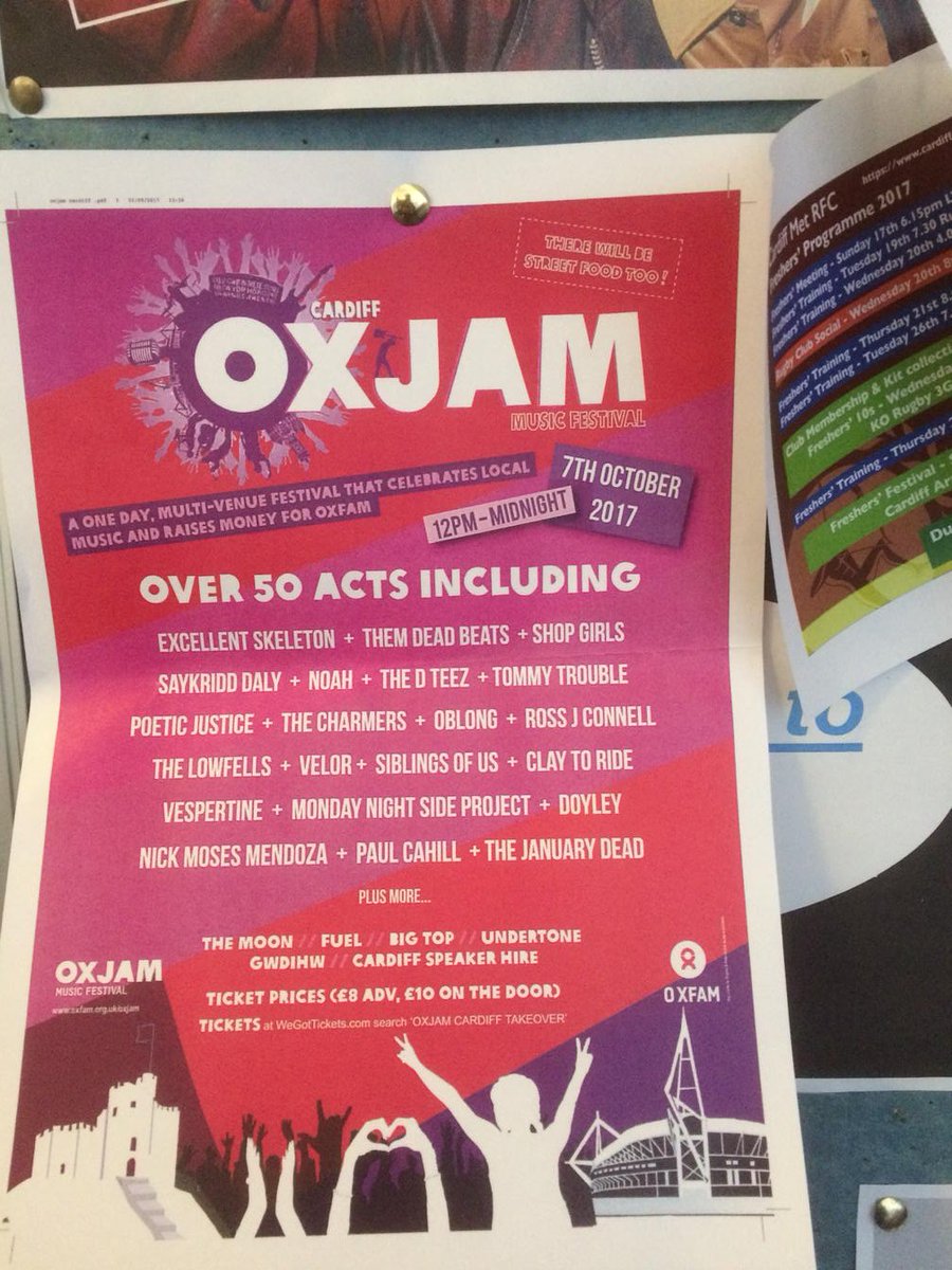 leeroyjw's tweet photo. .@CardiffMetSU #Charity music festival organised by me, @cardiffmet student, happening in #Cardiff this weekend https://t.co/HdWgneglRa