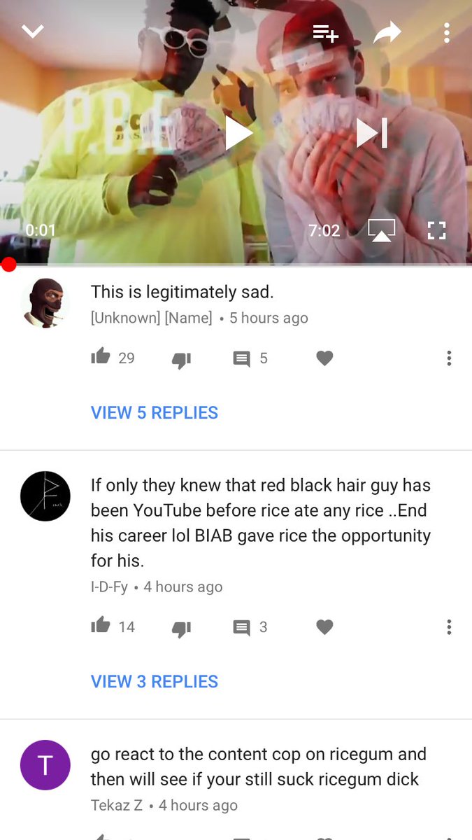 BYOBTv_'s tweet photo. @RiceGumEsDaddy @RiceGum This is the hate our YouTube comments are filled with because we support #RiceSquad. We need the rice squad Support! https://t.co/euZKyB4Q9s