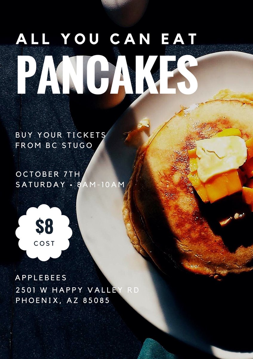 BcJagNation's tweet photo. You know what makes things seem a little easier? Pancakes. Join StuGo this Saturday for 🥞🥓☕️ only $8! https://t.co/UzK5zzzhPX