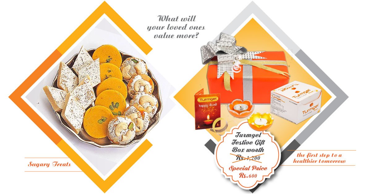 turmgel's tweet photo. A box of mithai is packed with sugar,oil, cholesterol, fats. #Turmgel is natural, Ayurvedic, sugar-free &amp; delicious. https://t.co/gzfdVSYhgi https://t.co/xLEGUUOmAQ