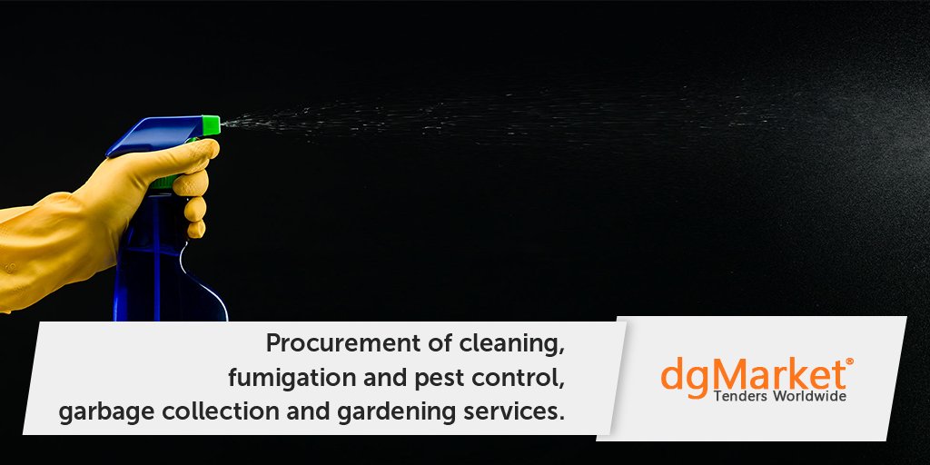 dgmarket's tweet photo. RFP:cleaning, fumigation and pest control garbage collection and gardening services
More https://t.co/XHzl71izQa 
>https://t.co/2IAtDzIUxy https://t.co/lhkOCZRu4G