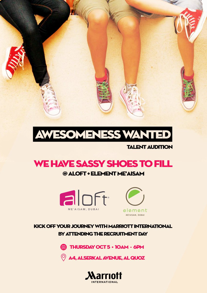 stuartbirkwood's tweet photo. Spread the word - we're looking forward to meeting some AWESOME people! #SassyThursday #aloft @AloftHotels #element https://t.co/IItotKSA98