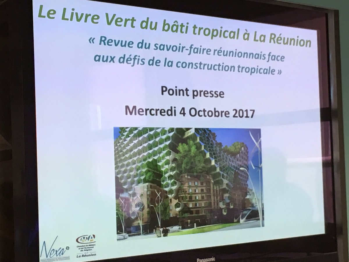 ARDIINEXA's tweet photo. Conférence de presse "Le #LivreVert du #BatiTropical à #LaReunion ", étude menée par @ARDIINEXA & la Chambre de Métiers & de l'Artisanat. https://t.co/RqHuFopFH2