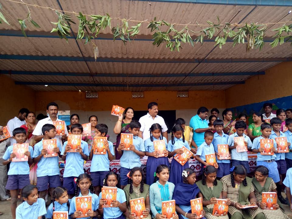 SRVishwanathBJP's tweet photo. #YelahankaDevelopment Distribution of Cycle and Books to Primary School students of #Hesaragatta #MyYelahanka #Bangalore A Better tomorrow https://t.co/UwbYEoOLk1