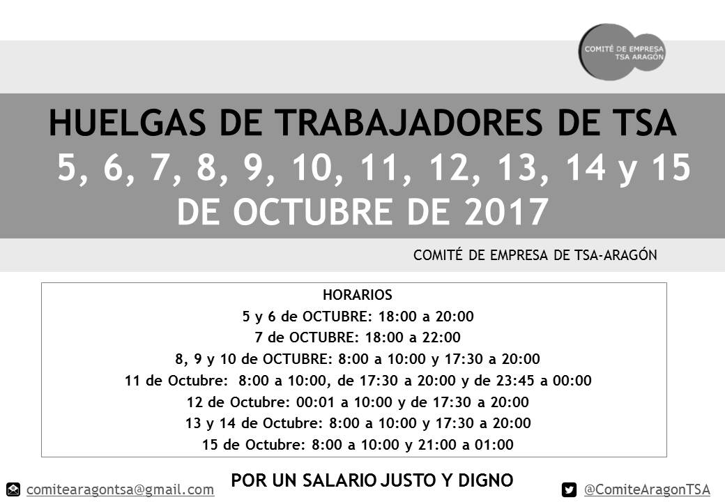 salariojustos's tweet photo. Vemos que informamos sobre las huelgas de transporte pero no de las que afectan a nuestra cadena #bdaragon aquí las tenéis @aragontv https://t.co/W2uuyZENw1